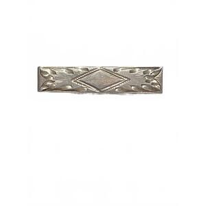 Vintage Sterling Silver Tie Clip with Engraved Diamond Design